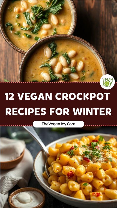 Budget-friendly vegan eats: 12 crockpot recipes that won't break the bank Vegan Crockpot Recipes Easy, Meat Free Slow Cooker Recipes, Crock Pot Vegan Meals, Vegan Potato Crockpot Recipes, Vegan Recipes Slow Cooker, Crock Pot Plant Based Meals, Cozy Slow Cooker Recipes, Best Vegan Crockpot Recipes, Winter Meals Vegan