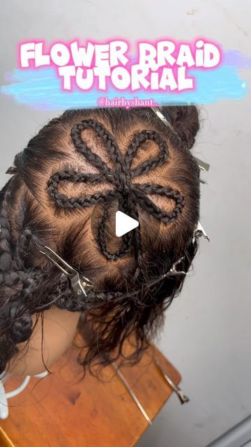 Your Favorite Hairstylist✨ on Instagram: "Flower braid tutorial 😍😍🌸   here is a short tutorial for y’all  rewatch as many times as needed! this was my first time trying this design in general and i love how it came out 😍😍 try this out and share your results or save this for the next time you practice braiding  Don’t forget to subscribe to my youtube channel 🔎 Search up Ashanti Perkins and you’ll find me  or click the link in my bio ❤️  follow @hairbyshant_  for more !  #reels #instagram #hairstylist #houston #rosenberg #passiontwist #passiontwisthouston #knotlessbraids #knotlessbraidshouston #explore #explorepage #reels #reelsinstagram #reelsvideo #rosenberghairstylist #twist #dohairwithme #tutorial #hairbyshant #rosenberg" Flower Braid Tutorial, Flower Braid, Flower Braids, Shorts Tutorial, Braid Patterns, Subscribe To My Youtube Channel, Braid Designs, Reels Instagram, Braid Tutorial