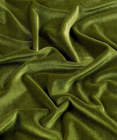 Olive Green Velvet Fabric by the Yard, Luxury 4 way Stretch Velvet Olive Velour Fabric, Soft Velvet Fabric. This luxurious soft velvet is perfect for both apparel and decorative uses. This premium quality fabric is dense, not see-through and form feting. With its elegant stretch and smooth, opaque finish, it's ideal for creating evening dresses, bows, scrunchies, backdrops, curtains, gowns, skirts, and more. Our velvet fabric boasts a supple feel and a sophisticated appearance, offering excellen Green Velvet Aesthetic, Fabric For Gowns, Olive Green Aesthetic, Studio Workspace, Olive Velvet, Design Studio Workspace, Olive Green Velvet, Velvet Aesthetic, True Autumn