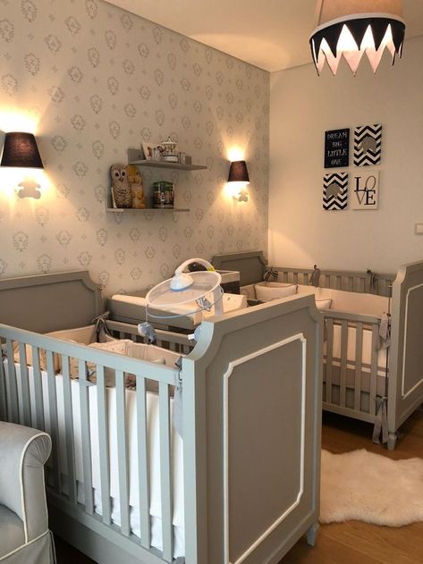 #kidsroom #nurseryroom #kidsroomdesign #twinsnursery #twinsrooms Twin Bedroom Ideas Aesthetic, Room For Twins, Twin Boy Nursery, Twin Boys Nursery, Twin Baby Rooms, Cozy Baby Room, Dressing Room Closet, Baby Room Themes, Newborn Nursery