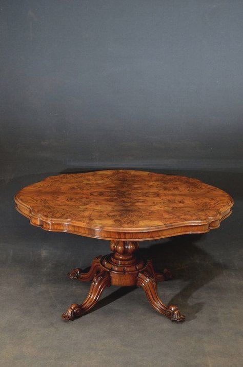 Magnificent Victorian Centre Table in Walnut - Antique Dining Table. C1860 Antique Dining Table, Antique Tables, Antique Dining Tables, Antique Silverware, Centre Table, Walnut Dining Table, Walnut Table, Vase Shapes, Antique Table