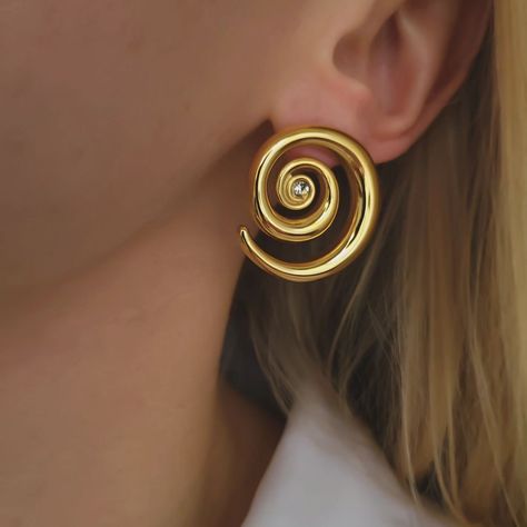 Just in - Spiral Earrings 🌀 Faberge Jewelry, Swirl Earrings, Spiral Earrings, Inspiration Board, Swirl, Quick Saves