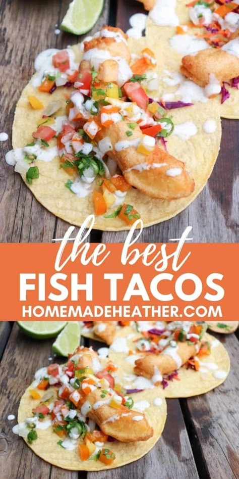 Halabit Fish Tacos, Fried Halibut Fish Tacos, Halibut Enchiladas Recipe, Deep Fried Fish Tacos, Halibut Fish Tacos Recipes, Recipes For Halibut, Fish Taco Batter Recipe, Halibut Dinner Ideas, Fried Halibut Recipes