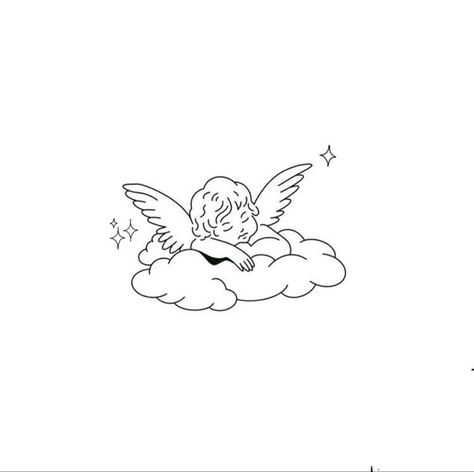 angel tattoo #drawingideas #sketch #drawingbase #drawingbodyposes #drawing Heaven Doodle, Cherub Angel Drawing, Sleeping Angel Tattoo, Cherub Outline, Angel Drawing Sketches, Angel Drawings, Angel Sketch, Drawing Body Poses, Angel Drawing