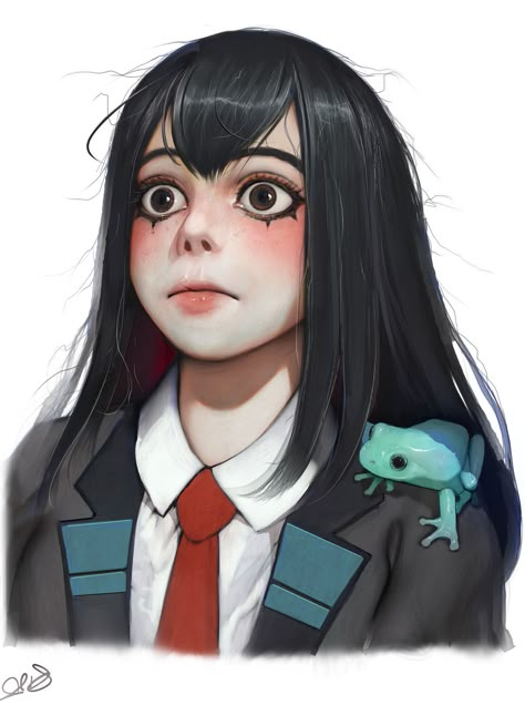 Art Mignon, 캐릭터 드로잉, A Frog, Arte Sketchbook, Realistic Art, Arte Fantasy, Art Anime, My Hero Academia Manga, 귀여운 동물