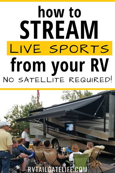 Rv Tailgating Football, Rv Tailgating Ideas, Tailgating Ideas, Rv Inspiration, The Satellite, Rv Parks And Campgrounds, Rv Maintenance, Travel Hack, Streaming Setup