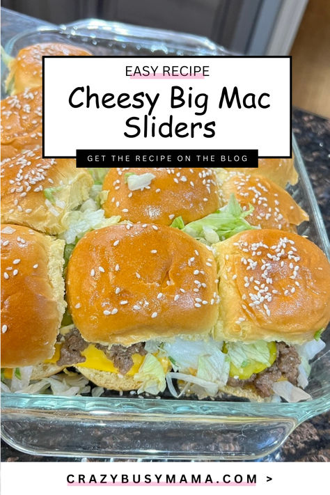 When you need an easy dinner idea for the family this one’s always a hit!! 

I mean who doesn’t love a big Mac, and who doesn’t look sliders? So these two pair perfectly together, especially for those teens! 

Not to mention, Sundays are a perfect day for an easy Slider Dinner! We call them Slider Sunday!

Get all the easy dinner ideas by "Crazy Busy Mama" including printable recipe cards at the link below.

#bigmac #burger #slider #crazybusymama Crazybusymama Recipes, Crazy Busy Mama Recipes, Slider Sunday, Big Mac Sliders, Crazy Busy Mama, Sliders Easy, Easy Slider, Big Family Dinner, Grilling Ideas