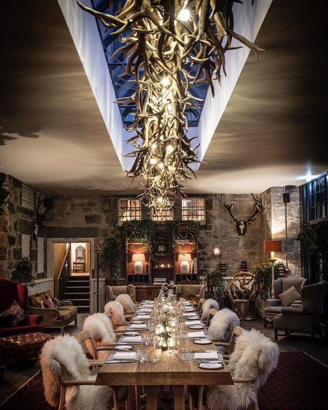 The Fife Arms on Instagram: ““You’ll like it for the location and because it's a great hotel, but you’ll love it for the extraordinary imagination that's turned art…” Braemar Scotland, The Fife Arms, Fife Arms, Modern Maximalist, Stay In A Castle, Turned Art, Antler Chandelier, Scottish Castles, Scotland Uk