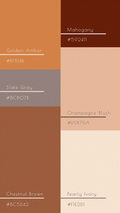 Cowboy Colour Palette, Red Wood Color Palette, Canva Fall Color Palette, Butterscotch Color Palette, Caramel Colour Palette, Colour Palette With Brown, Pastel Fall Color Palette, Cowboy Color Palette, Cognac Color Palette