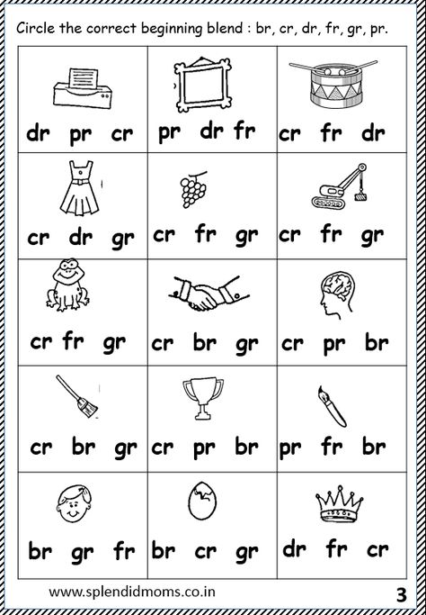 R Blends Worksheets, Phonics Blends Worksheets, Initial Consonant Blends, Consonant Blends Worksheets, Beginning Blends, R Blends, Family Worksheets, Phonics Blends, Letter Blends