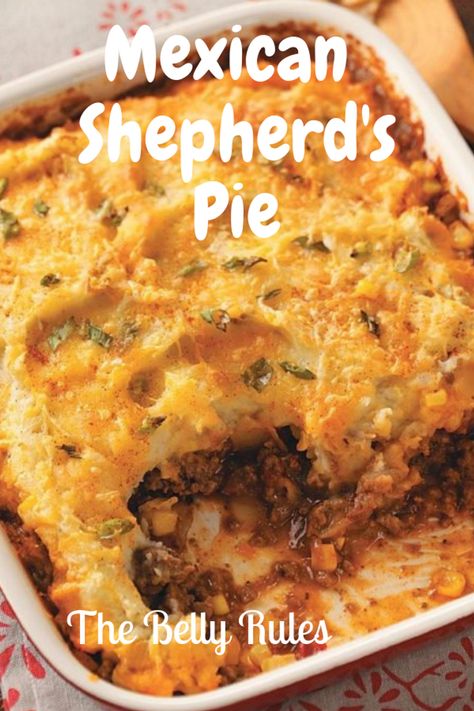 Mexican Shepherd’s Pie - My Recipe Magic 7 Up Salad, Loaded Mashed Potatoes, Easy Chicken And Rice, Shepherds Pie Recipe, Walnut Cake, Shepherd's Pie, Magic Recipe, Melting Chocolate Chips, Shepherds Pie