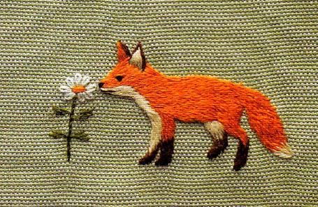 Fox Embroidery, Sashiko Embroidery, Folk Embroidery, Japanese Embroidery, Embroidery On Clothes, Cute Embroidery, Animal Embroidery, 자수 디자인, Sewing Embroidery Designs