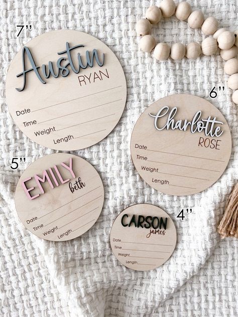 Baby Name Announcement, Mens Wear Wedding, Birth Announcement Sign, Announcement Sign, Hospital Birth, Maple Plywood, Baby Birth Announcement, Future Children, Birth Stats