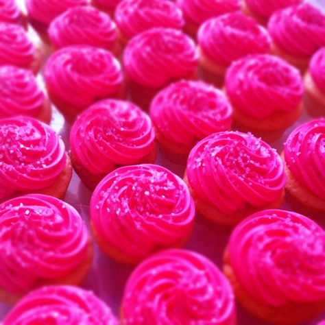 hot bright pink iceing Bright Pink Cupcakes, Hot Pink Sweet 16 Decorations, Neon Pink Cake, Hot Pink Cupcakes, Cupcakes Sprinkles, Cupcake Rosa, Hot Pink Birthday, Quantum Consciousness, Pink Sweet 16