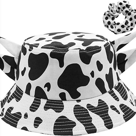 Bucket Hat Designs, Cow Bucket Hat, Cow Print Bucket Hat, Cow Ears, Bucket Hat Summer, Cartoon Cow, Fisherman's Hat, Outdoor Cap, Travel Hat