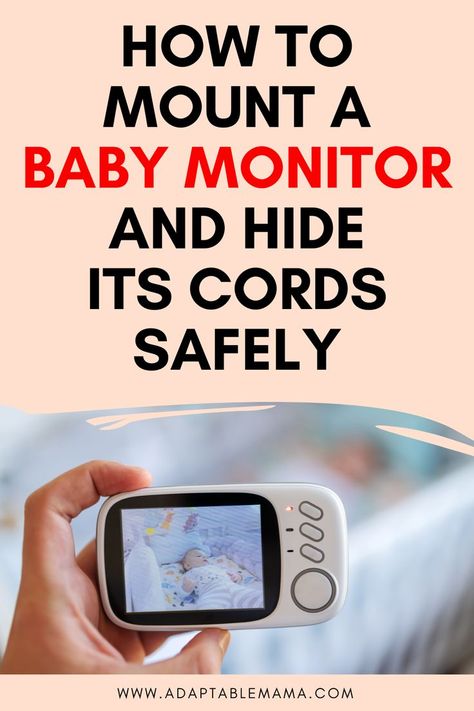 Learn the various methods of installing a baby camera safely in the nursery room and read some tips on how to manage its cords and more, right here. Nursery Camera Placement, Baby Monitor Mounting Ideas, Baby Proof Cords, Baby Monitor Placement, Hide Cords On Wall, Baby Cam, Hide Cords, Phone Cords, Cord Cover