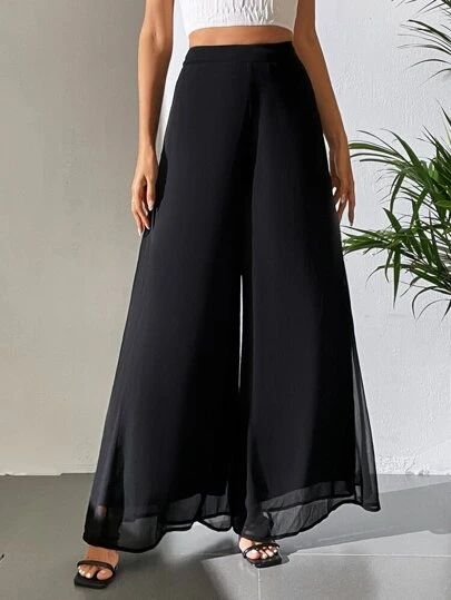 Stylish Raincoats, Chiffon Pants, High Waist Wide Leg Pants, Stylish Coat, Women Pants, Pantalon Large, Loose Blouse, Wide Pants, Dress Shirts