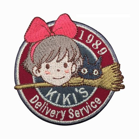 Kiki Delivery, Kiki's Delivery Service, Cute Patches, Cool Patches, Cool Pins, Patches Jacket, Cute Pins, Miyazaki, Embroidery Patches