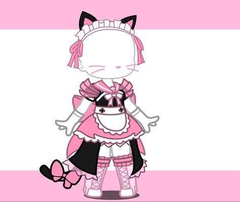 Cat Cafe Uniform, Cafe Uniform, Gacha Outfit, Cat Cafe, Boba Tea, Minnie Mouse, Outfit Ideas, Cafe, Tea