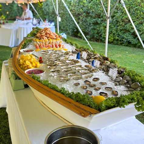 A match made in seafood heaven: Crab Claws, Shrimp and Oysters Seafood Tower Ideas, Seafood Wedding, Seafood Tower, Crab Claws, Bar Catering, Raw Bars, Match Making, Seafood Dishes, Crab