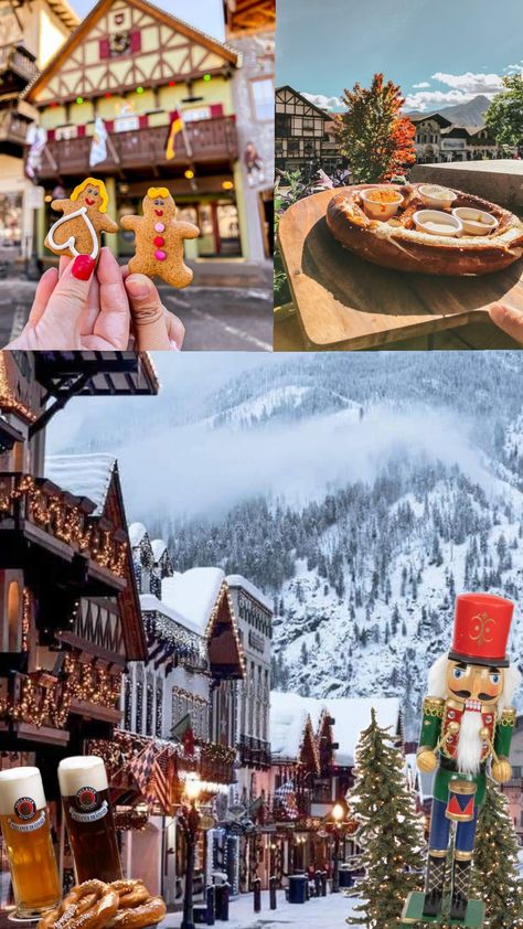 Leavenworth Washington State Christmas, Leavenworth Washington Summer, Leavenworth Winter, Leavenworth Christmas, Christmas In Leavenworth Washington, Leavenworth Washington, Oregon Washington, Winter Aesthetic, Washington