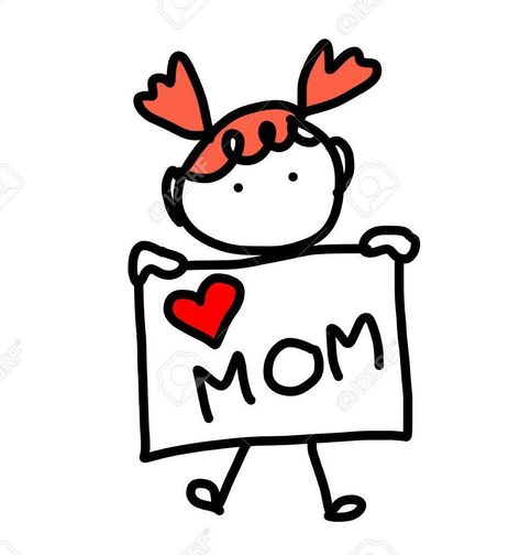 Mother's Day Drawing Easy, Cute Drawings For Mother's Day, Mother Day Drawings Easy, Happy Mothers Day Drawings Easy, Mother Day Drawings, Mother’s Day Drawing, Mothers Day Doodles, Cute Mothers Day Drawings, Mom Drawing Easy