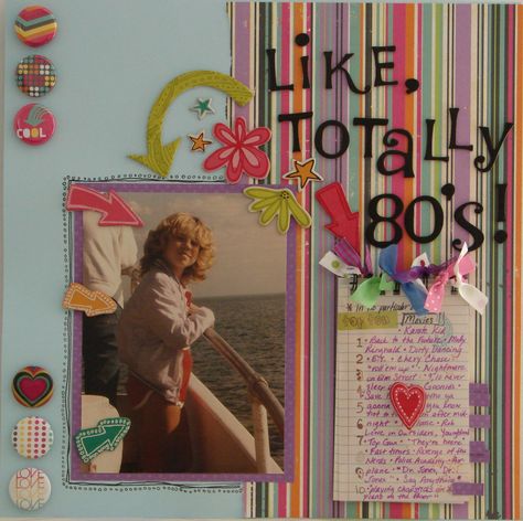 Like, Totally 80's - Scrapbook.com 80s Scrapbook Ideas, 80s Scrapbook, Stranger Things Setting, Totally 80s, 12x12 Scrapbook, Dirty Dancing, Adventure Book, The 80's, Scrapbook Layout