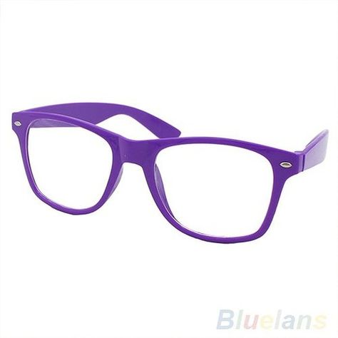 Fashion Lovely Unisex Clear Lens Nerd Geek Glasses... ($2.16) ❤ liked on Polyvore featuring accessories, eyewear, eyeglasses, glasses, unisex glasses, lens glasses, purple lens glasses, clear glasses and purple glasses Purple Glasses Aesthetic, Trendy Purple Glass Sunglasses, Purple Wine Glasses, Purple Transparent Glasses, Lavender Glasses Frames, Purple Glasses Square, Geek Glasses, Clear Eyes, Purple Wine