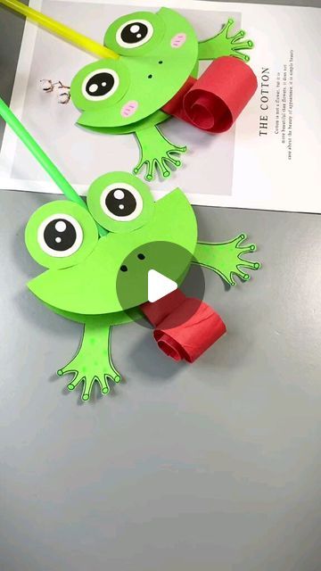 Frog Crafts, Hand Crafts For Kids, Art And Craft Videos, Easter Decorations Dollar Store, Animal Crafts For Kids, Easter Decorations Kids, Food Garnishes, Diy Crafts For Kids Easy, Easter Decorations Diy Easy