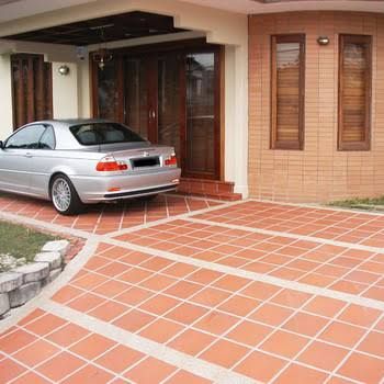 Chettinad House, Terra Cotta Tiles, Patio Flooring, Brick Flooring, Clay Tiles, Brick Patterns, Terracotta Tiles, Backyard Ideas, Terra Cotta