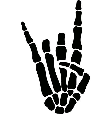 Skeleton Hand Rock On, Hand Svg Free, Skeleton Rock Hand, Halloween Animation, Rock On Hand, Rock Sign, Hand Silhouette, Free Crafts, Halloween Vinyl