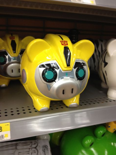 Transformers Room, Transformers Decorations, Avengers Bedroom, Transformers Prime Bumblebee, Bumblebee Transformers, Transformer Party, Transformers Rescue Bots, Personalized Piggy Bank, Cartoon Crazy