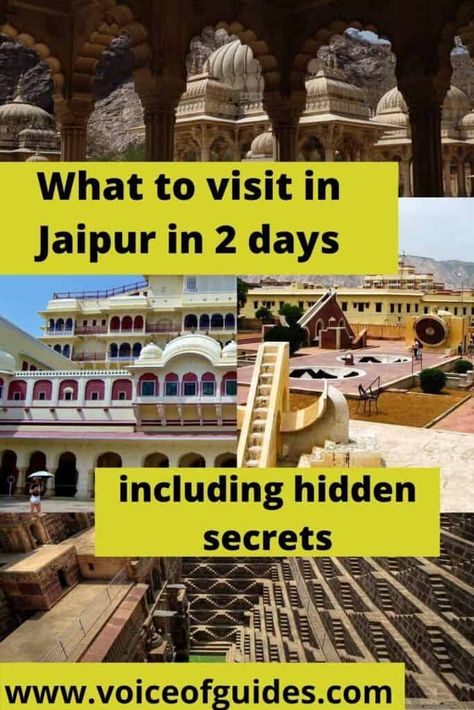 Here is the ultimate guide for the places to visit in and near Jaipur in 2 days. The best places to visit, what to at night, practical advices, shopping in Jiapur and the story of the Jaipur royal family. #Jaipur # Golden Triangle India # 2 days in Jaipur # pink city places to visit Places To Visit In Jaipur, Jaipur Places To Visit, Rajasthan Trip, Golden Triangle India, Teej Festival, Jaipur Travel, Jantar Mantar, Dinner Places, Golden Triangle