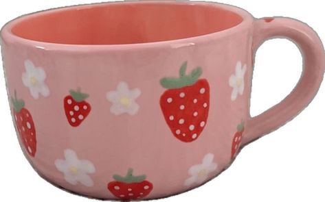 painted strawberries daisy flowers hand painted mug Daisy Pottery, Painted Strawberries, Strawberry Mug, Hand Painted Mug, Painted Mug, Hand Painted Mugs, Painted Mugs, Pottery Mug, Daisy Flowers