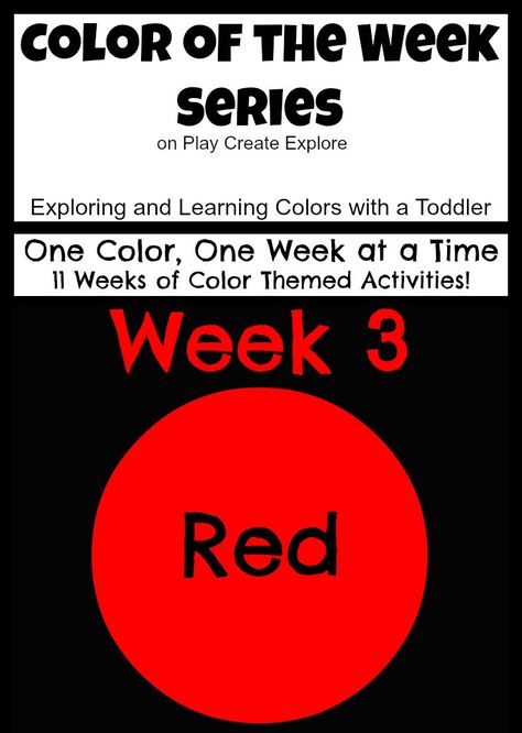 Color of the Week: Red   Lots of fun ideas for exploring the color red with your toddler or preschooler! Color Red Activities, Colors Activities, Green Activities, Purple Board, Preschool Color Activities, Color Of The Week, Color Unit, Preschool Units, Color Concept