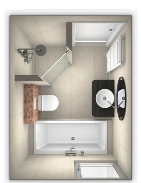 5 Square Metre Bathroom, Small 4 Piece Bathroom Layout, Square Bathroom Ideas, Small Bathroom With Bathtub, Square Bathroom Layout, Small Bathroom With Bath, تصميم دورة مياه, Small Bathroom Floor Plans, Small Bathroom Plans