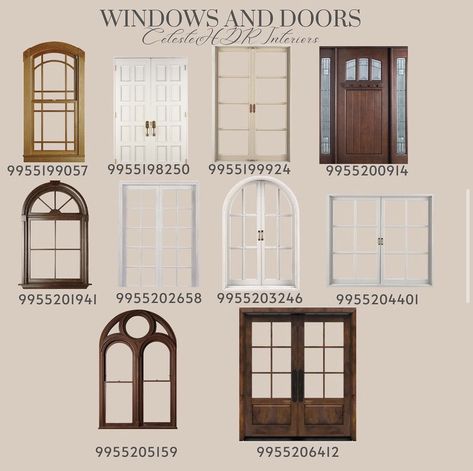 Window Decals For Bloxburg, Roblox Bloxburg Window Decals Codes, Bloxburg Panelling Decals, Roblox Window Decals, Bloxburg Doors Ideas, Bloxburg Windows Codes, Inside Of Bloxburg House, Custom Pillars Bloxburg, Roblox Wood Decals Codes