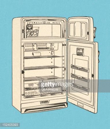 Refrigerator Illustration, Open Refrigerator, Best Refrigerator, Props Art, Animation Reference, Simple Illustration, Concept Art Drawing, Graphic Design Projects, Visual Development