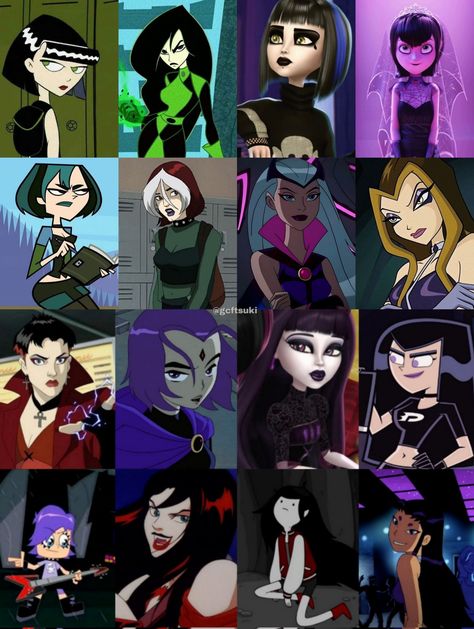 ester on Twitter: "sou 100% rendida por personagens góticas de desenho 🖤 https://t.co/lJQLKsMuS8" / Twitter Xman Marvel, Gothic Characters, Starfire And Raven, Bullet Journal Lettering Ideas, New Rock, Fashion Design Sketches, Cartoon Profile Pics, Powerpuff Girls, Halloween Cosplay