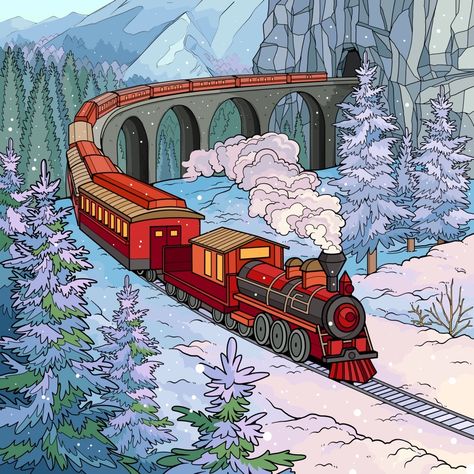 Train Painting Easy, Cartoon Train, Train Cartoon, Blue Marble Wallpaper, Train Drawing, Train Illustration, Train Posters, Train Art, Childrens Books Illustrations