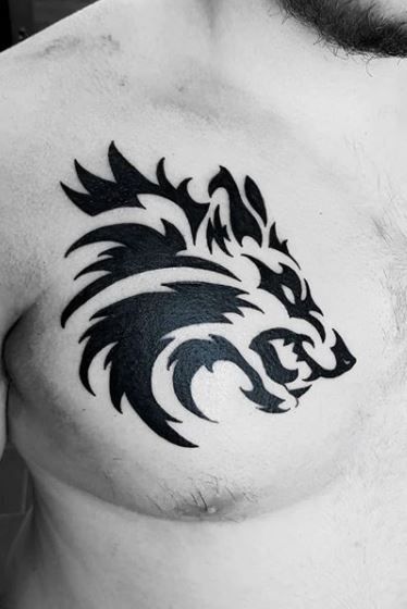 Wolf Tattoo Ideas For Men Chest, Wolf Tattoos Men Chest, Wolf Tattoo Design Men Chest, Small Wolf Tattoo Men, Wolf Chest Tattoo Men, Wolf Tattoo Design Men, Angry Wolf Tattoo Design, Wolf Tattoo Men, Wolf Chest Tattoo