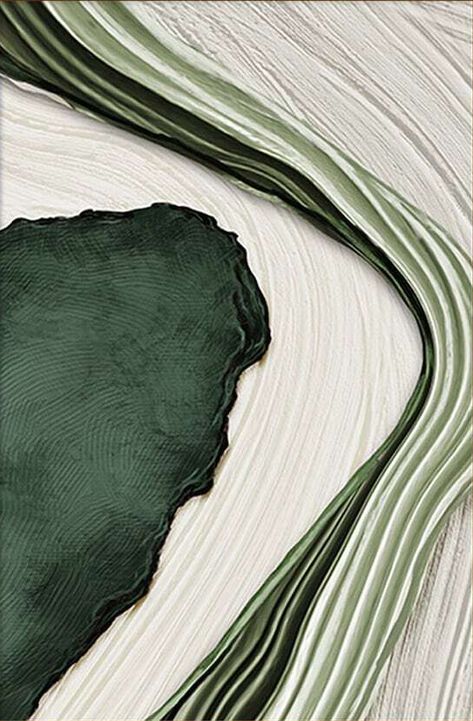 Textured Acrylic Abstract Painting-Modern Plaster Art-3D texture painting Wabi Sabi Texture, Green Images, Abstract Painting Acrylic Modern, Green Minimalist, Japanese Zen Garden, Wabi Sabi Art, Textured Acrylic, Green Paintings, Green Wave