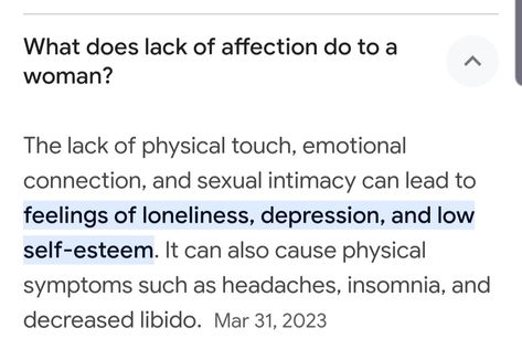 Lack Of Touch And Affection, Lack Of Affection, Feeling Of Loneliness, Physical Touch, Low Self Esteem, Emotional Connection, Public Health, Insomnia, Headache