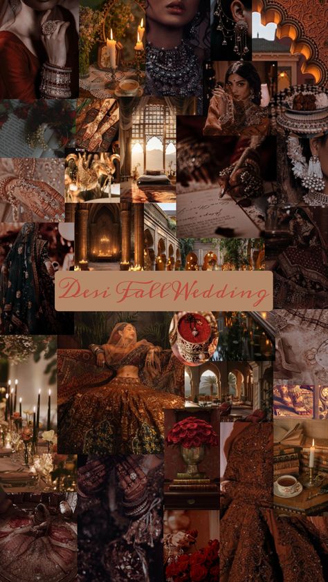 Fall indian wedding. Warm tones, candle light glimmer, dark academia Academia Wedding Aesthetic, Academia Wedding, Dark Academia Wedding, Fall Wedding Aesthetic, Wedding Aesthetic, Candle Light, Dark Academia, Fall Wedding, Indian Wedding