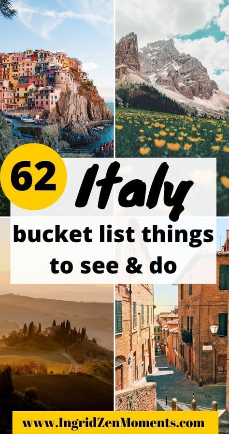 Steal this Huge Italy Bucket List and dream about your next escape! Beautiful Places In Italy, Italy Bucket List, Places To Visit In Italy, Vacation Italy, Italy Travel Photography, Aesthetic Italy, Italy Destinations, Photography Italy, Things To Do In Italy