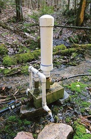 Ram Pump, Water Collection System, Off Grid Survival, Hydraulic Ram, Water Well Drilling, Well Drilling, Survival Life Hacks, Water Collection, Prepper Survival