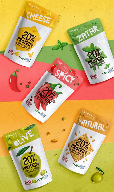 20% Protein cracker on Behance Cracker Packaging Design, Healthy Packaging Design, Crackers Packaging Design, Playful Packaging Design, Healthy Snacks Packaging, Healthy Food Packaging Design, Product Description Design, Food Product Design, Healthy Food Design