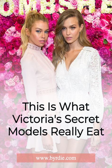 VS models tell us what they really, truly eat in a day. Victoria's Secret models tell us their 100% honest diet and fitness tips. Click through to read their tips on Byrdie.com! #byrdiebeauty #fitness #health #nutrition What Models Eat In A Day, Vs Model Diet, What I Eat In A Day As A Model, Model Eating, Victoria's Secret Models, Victory Secret, Model Diet, Fitness Event, Workout Meal Plan