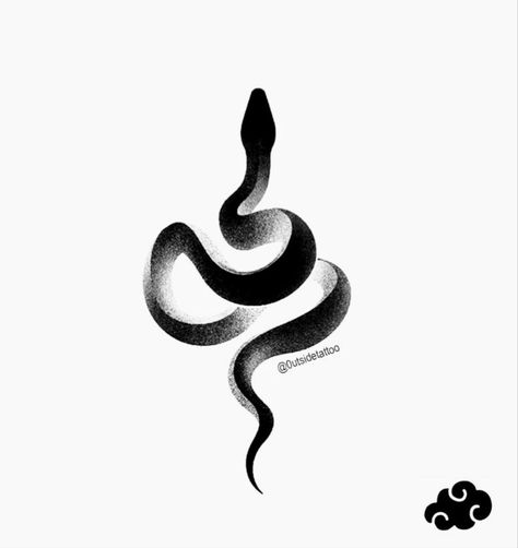 Tattoo Serpent Minimaliste, Kundalini Tattoo Symbols, Chinese New Year Snake Design, Snake Simple Tattoo, Serpent Tattoo Men, Snake Small Tattoo, Snake Circle Tattoo, Kingsnake Tattoo, Snake Calligraphy