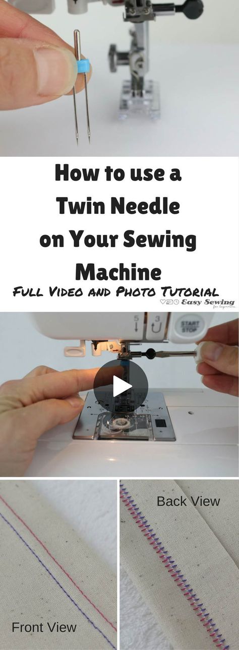 How to use a twin needle or double needle video tutorial Diy Sy, Sewing 101, Sew Ins, Beginner Sewing Projects Easy, Leftover Fabric, Sewing Projects For Beginners, Sewing Skills, Diy Couture, Love Sewing